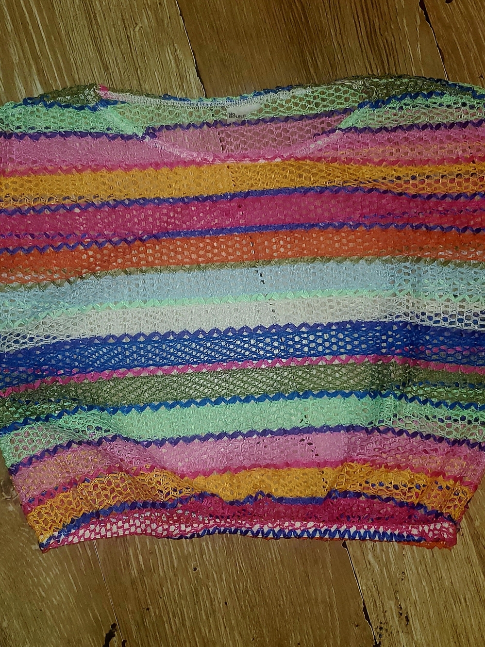 No Boundaries Rainbow Crochet Tube Top
